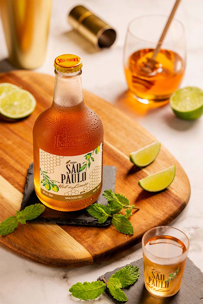 Cachaça São Paulo Mel e Limão 355ml