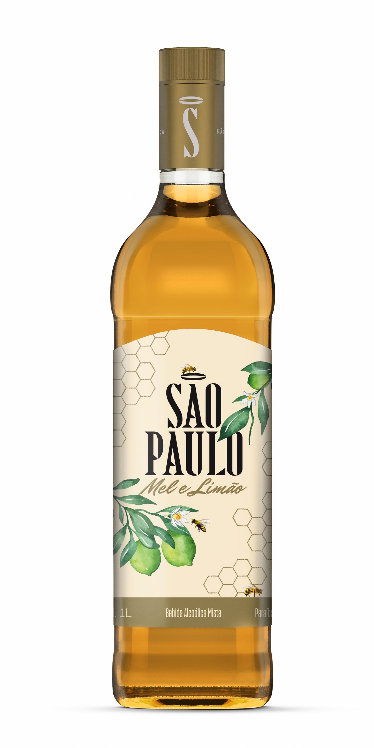 Cachaça São Paulo Mel e Limão 1000ml