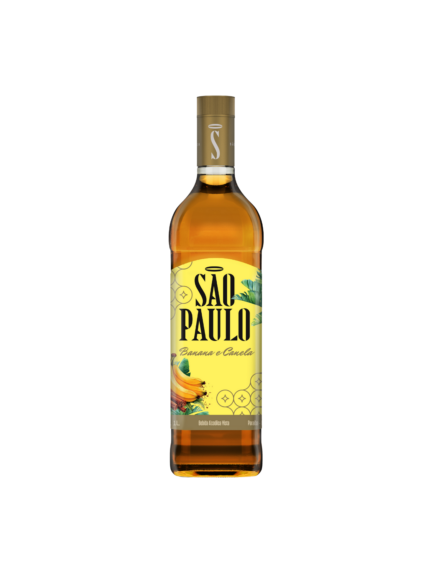 Cachaça São Paulo Banana e Canela 1000ml