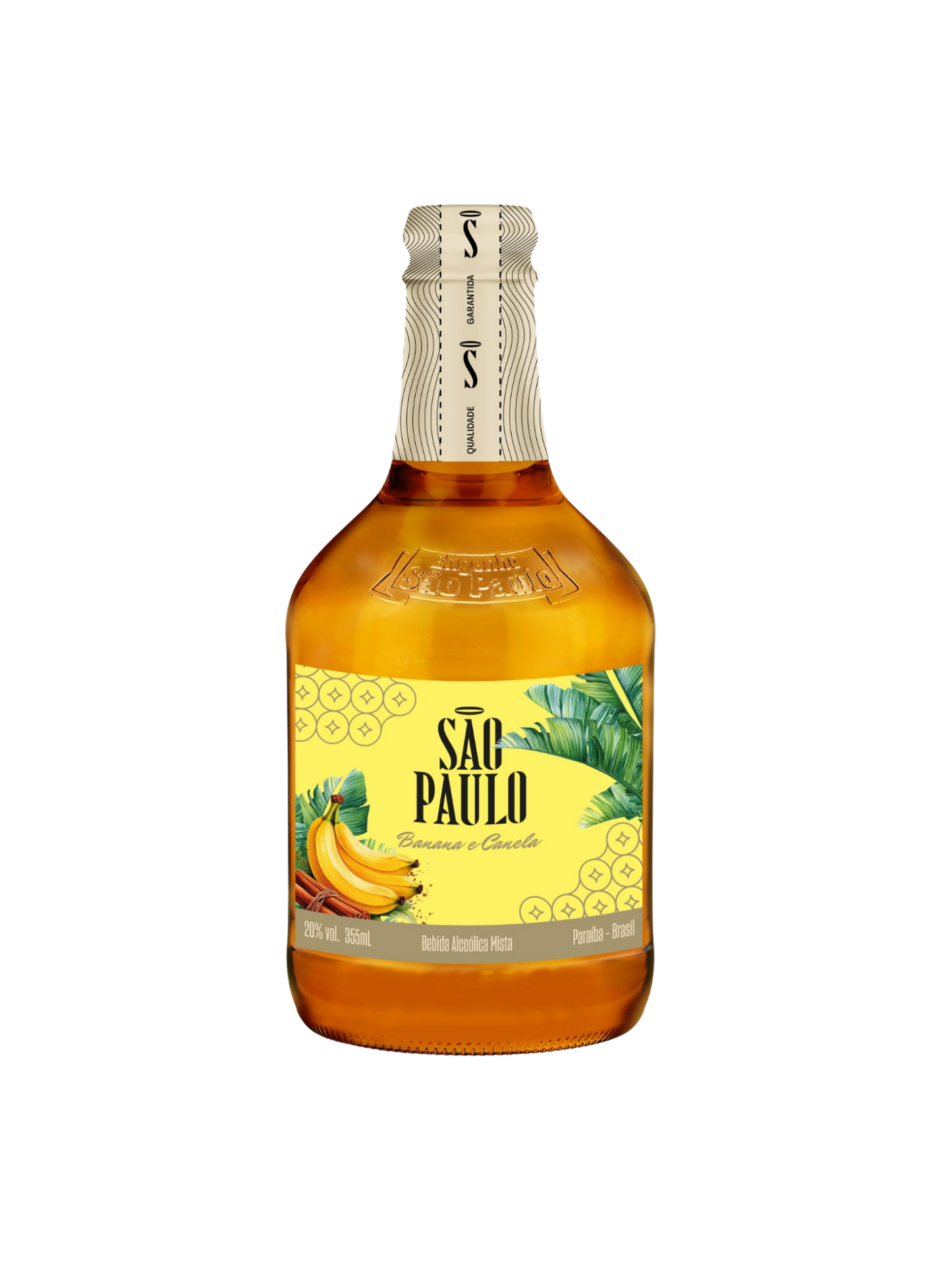 Cachaça São Paulo Banana e Canela 355ml