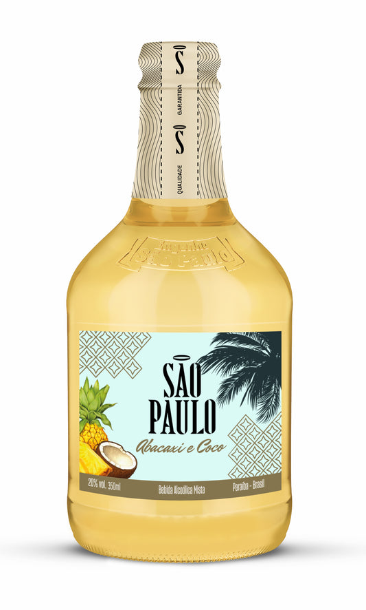 Cachaça São Paulo Abacaxi com Coco 355ml