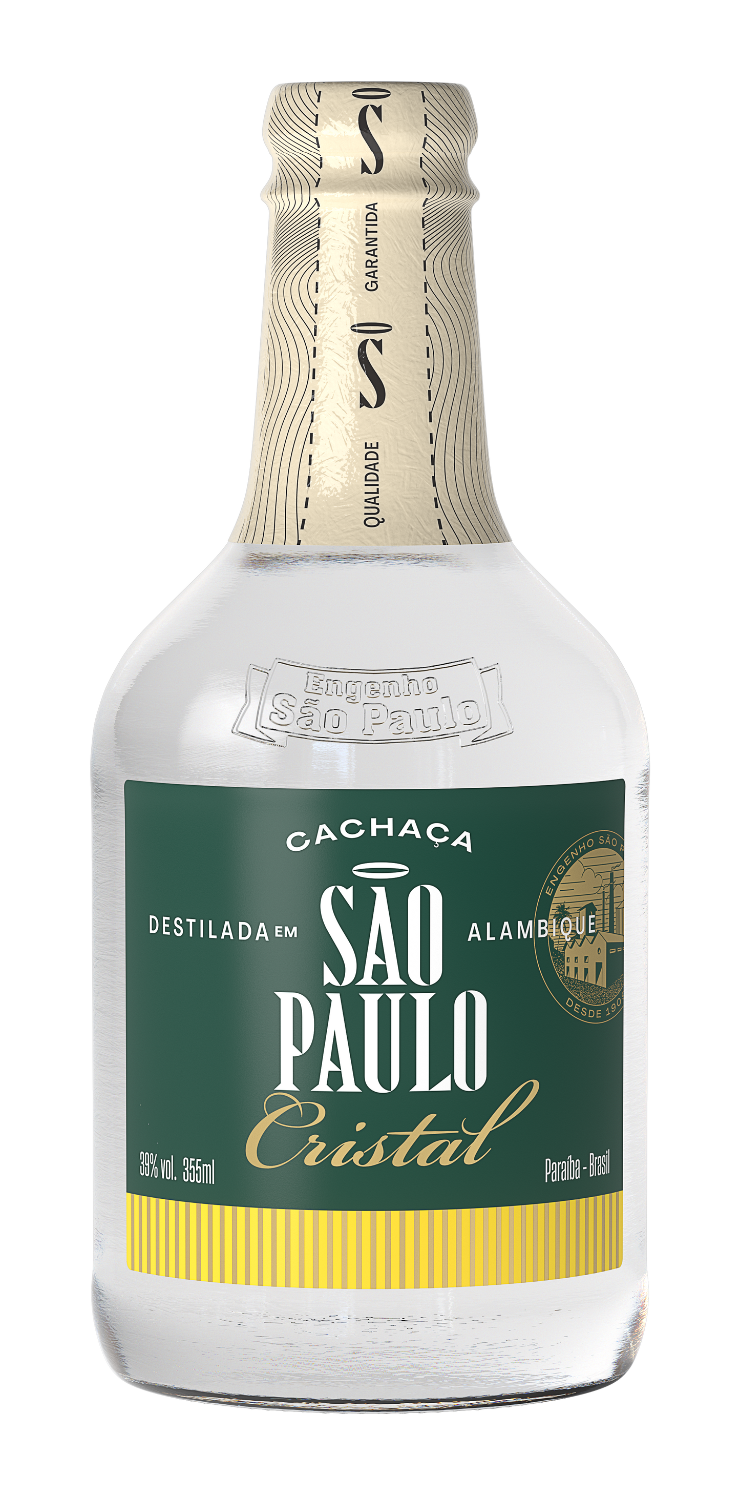 Cachaça São Paulo Cristal 355ml