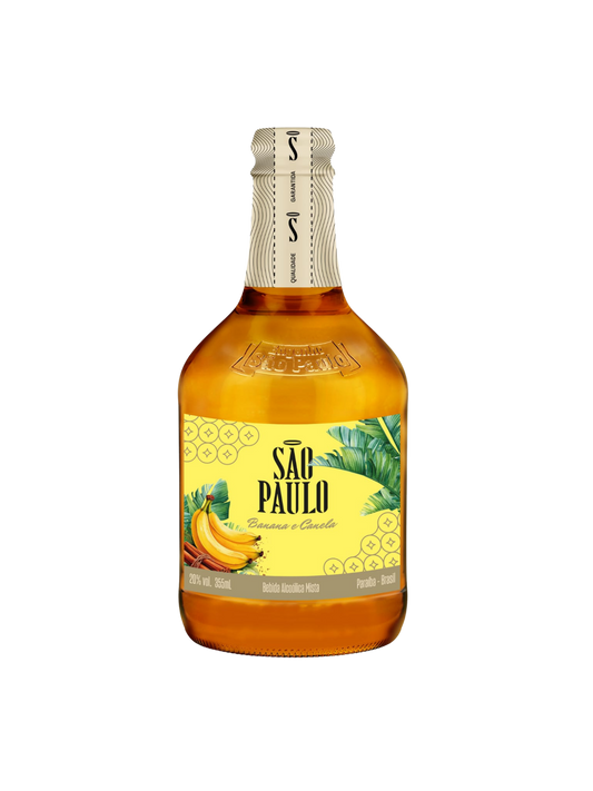 Cachaça São Paulo Banana e Canela 355ml