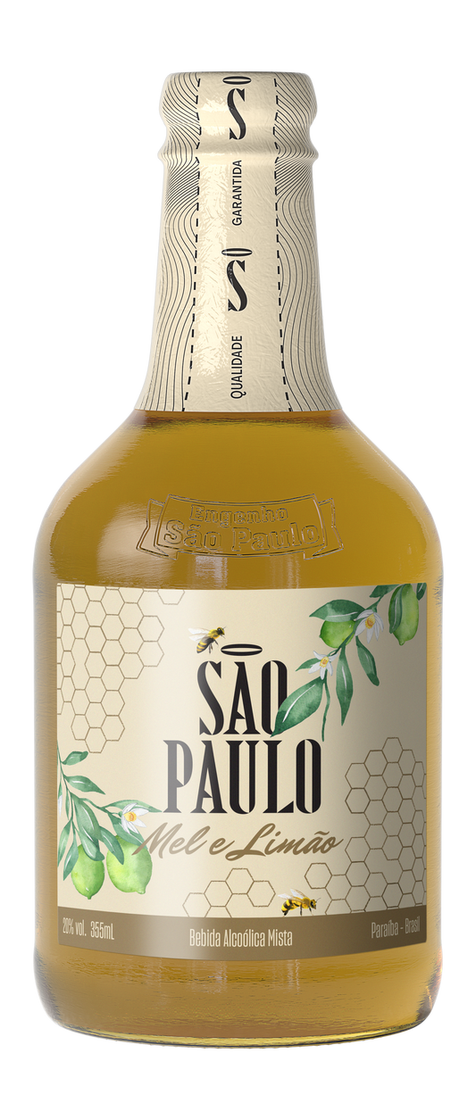 Cachaça São Paulo Mel e Limão 355ml